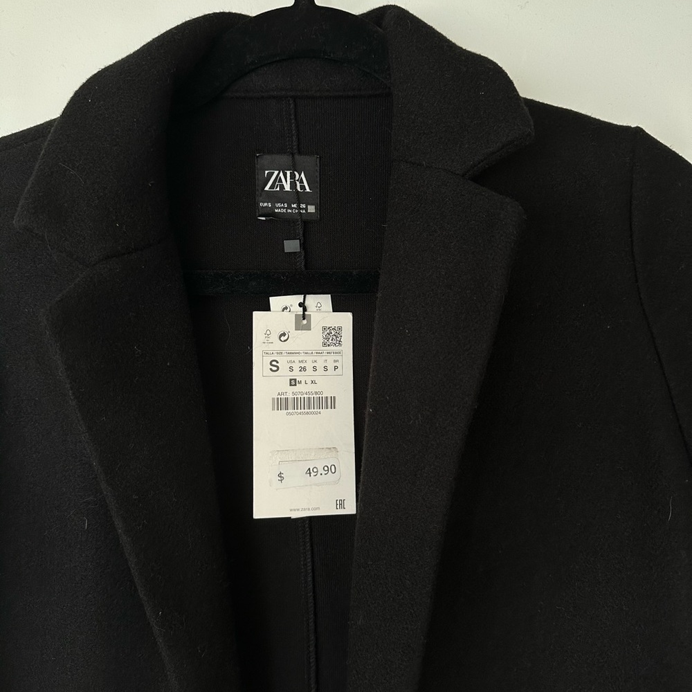 Zara wool material blazer coat